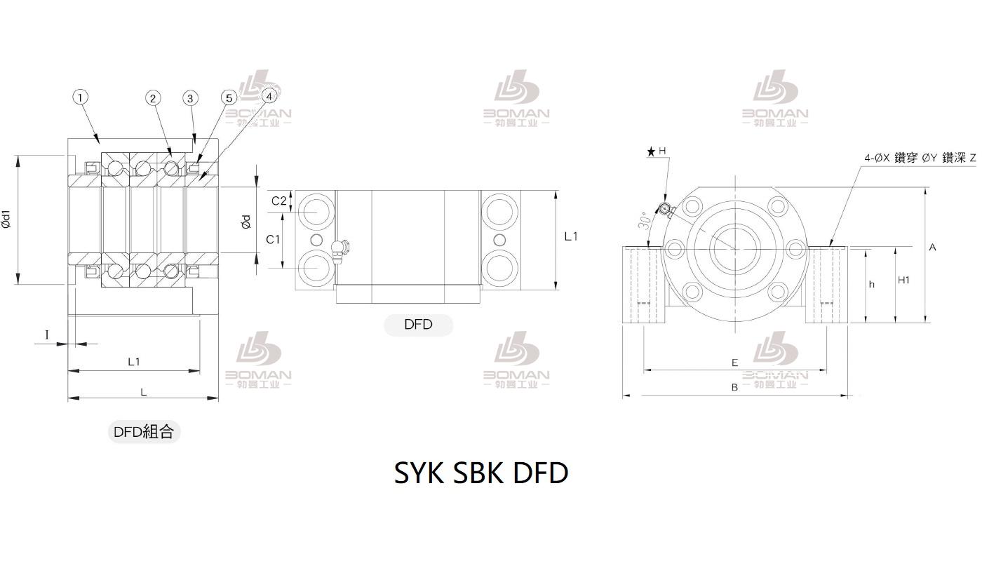 SYK MBCS20-S syk丝杆支撑座3d